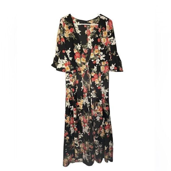 Women Floral Printed Wrap Maxi Dress - Picture 5 of 17